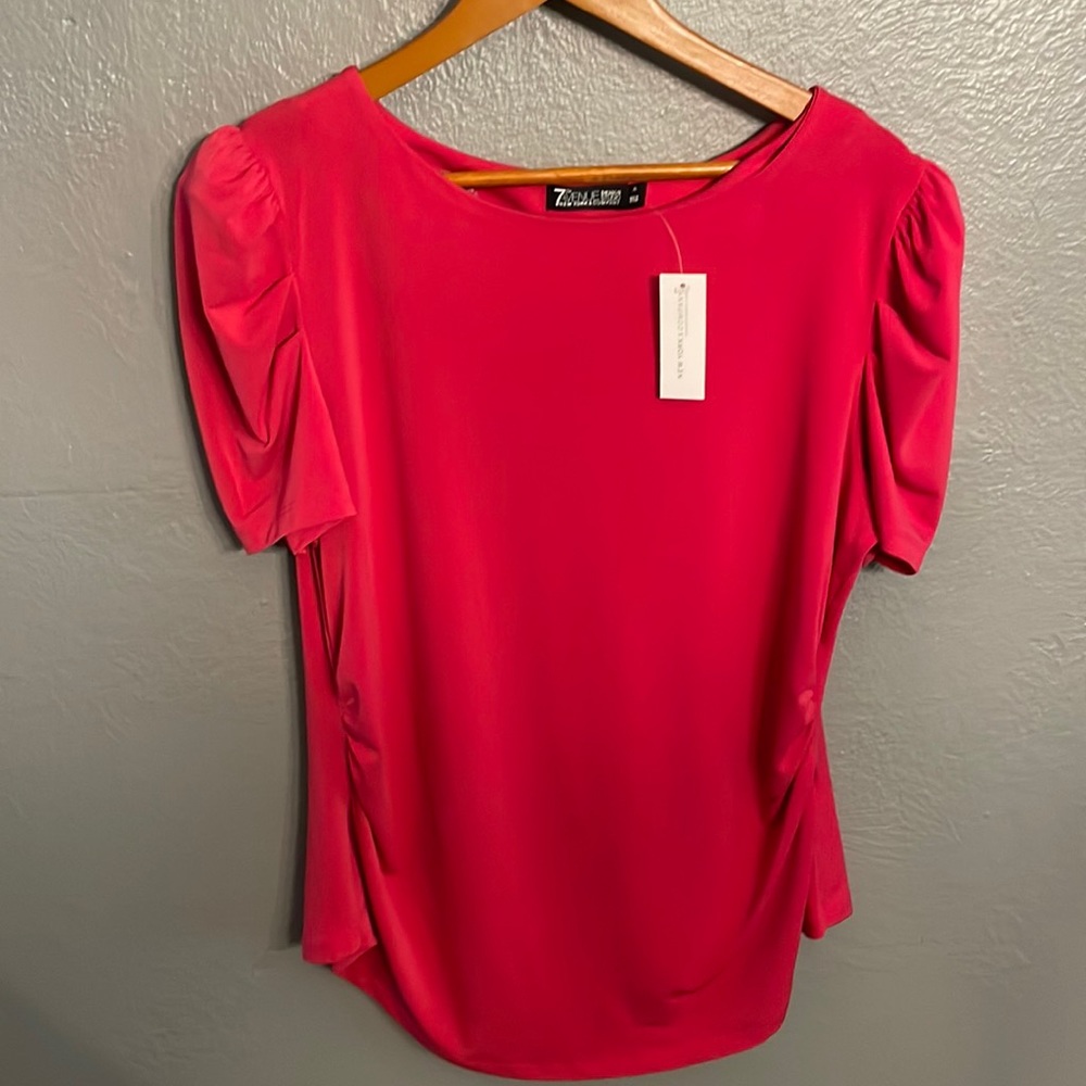New York & Company Short Puffed Sleeve Top -New with tags